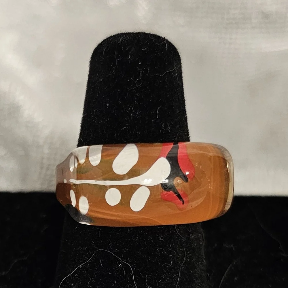 Colorful Glass Look Rings Set - Picture 5 of 12